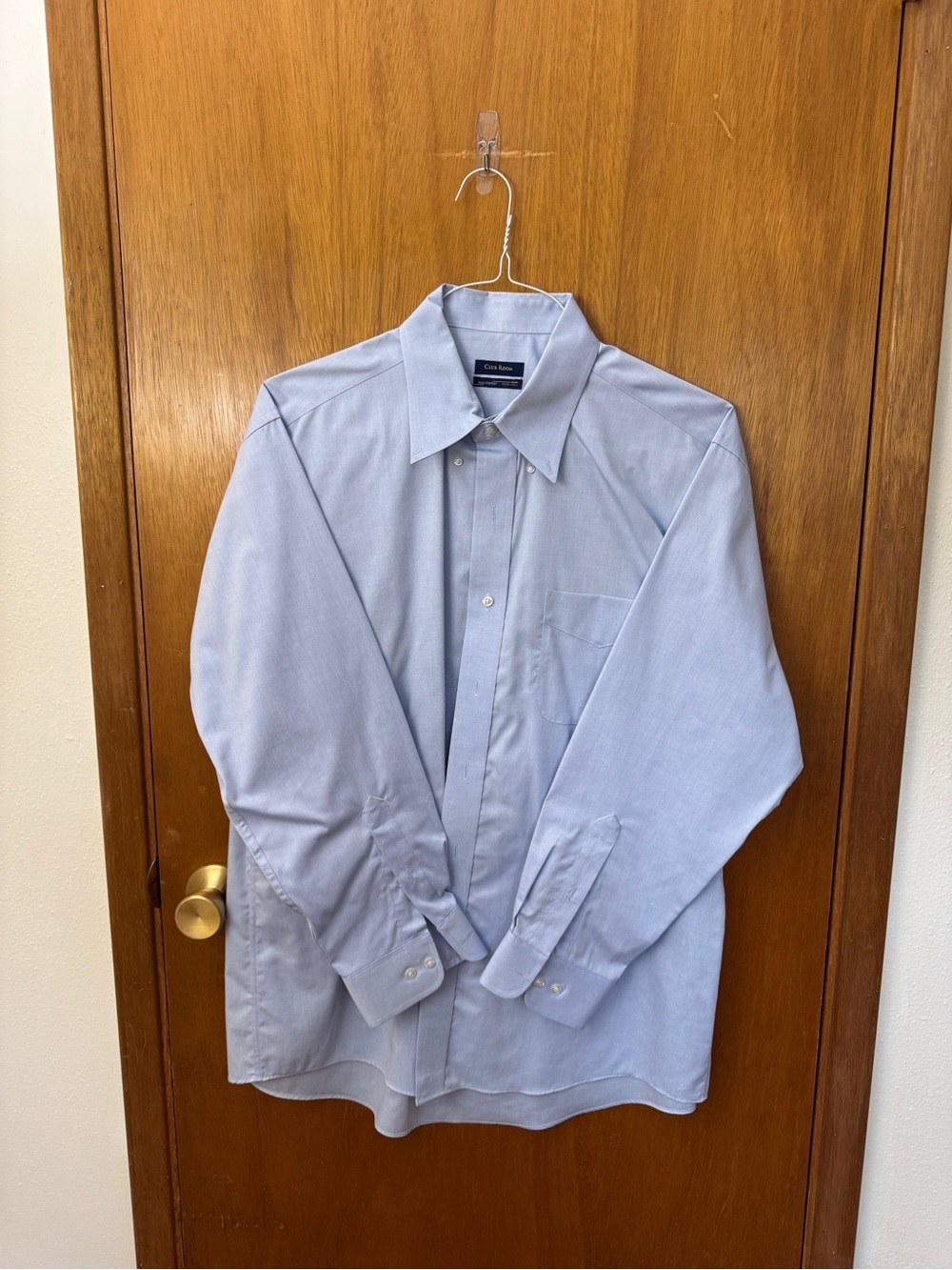Club Room Men's Light Blue Dress Shirt
